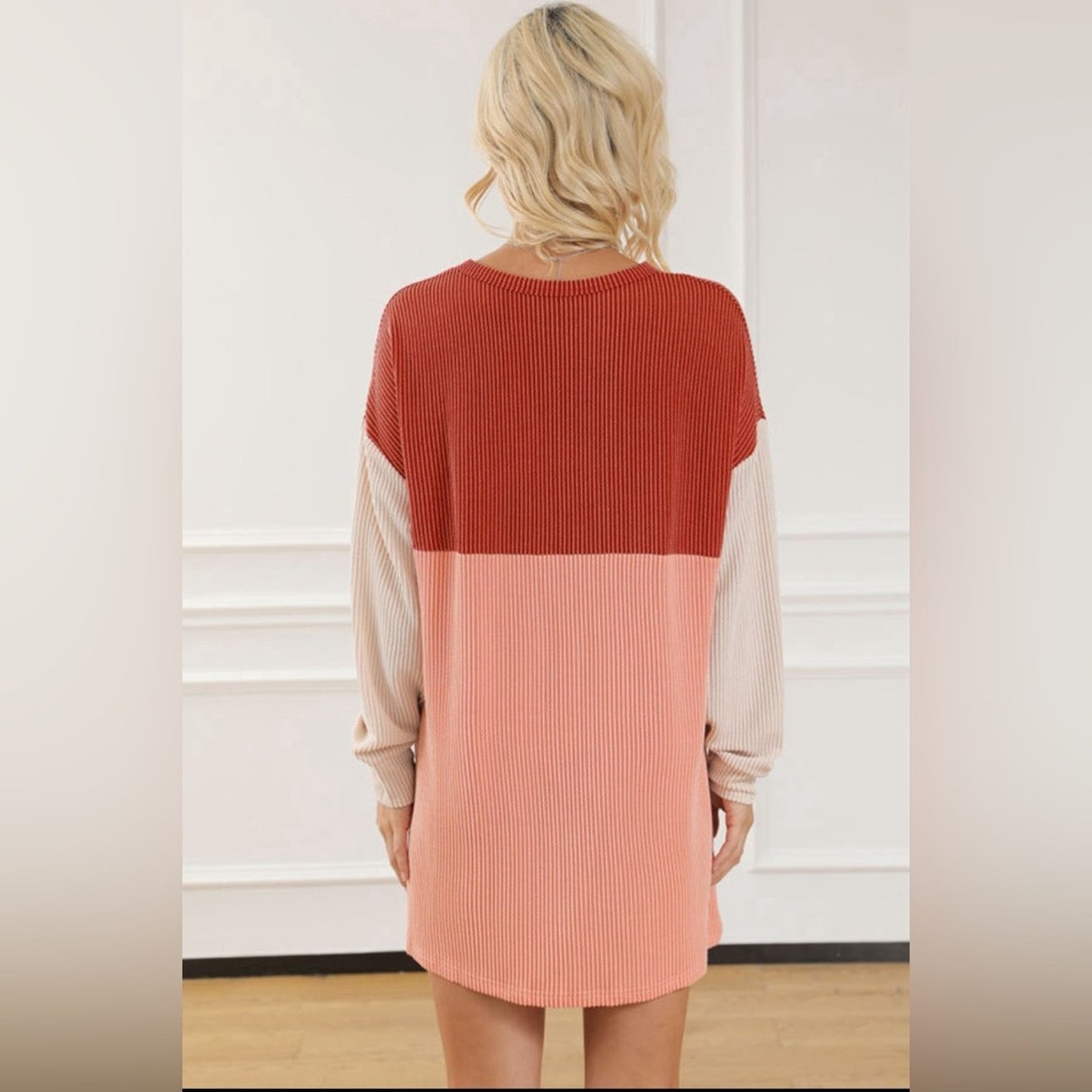 Tate colorblock corded mini dress