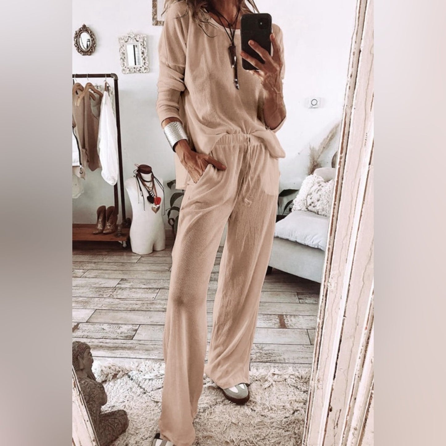 Juliette textured pant set