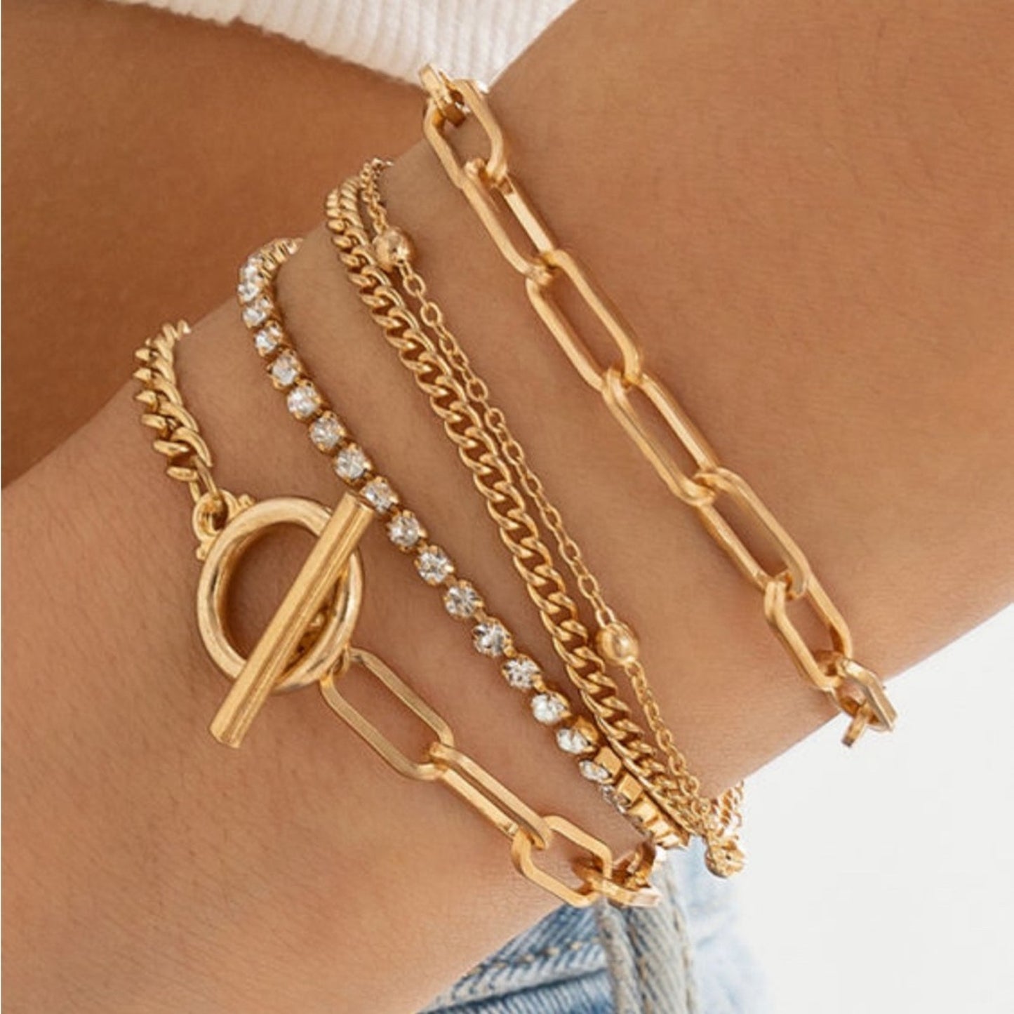 Gold Multi-layer Bracelet