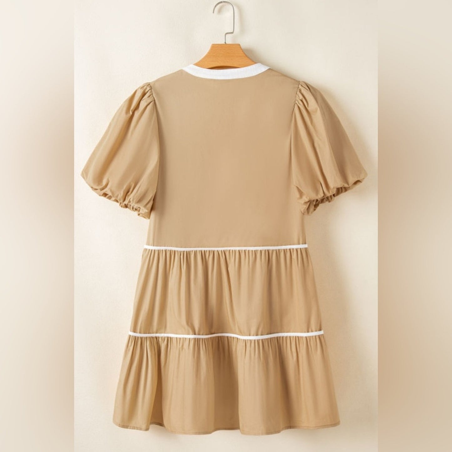 Sydney pintuck puff sleeve dress