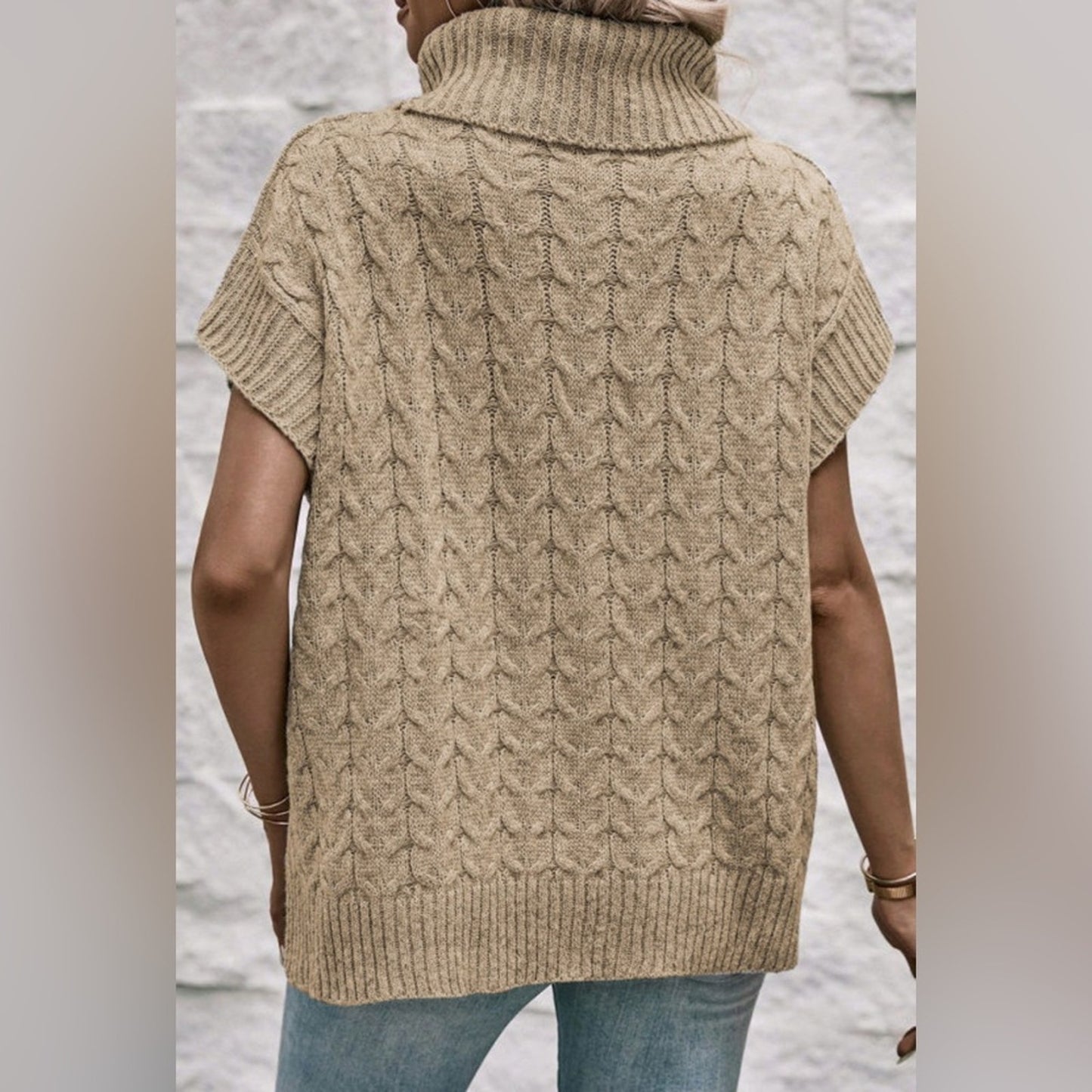 Abby cable knit turtleneck sweater