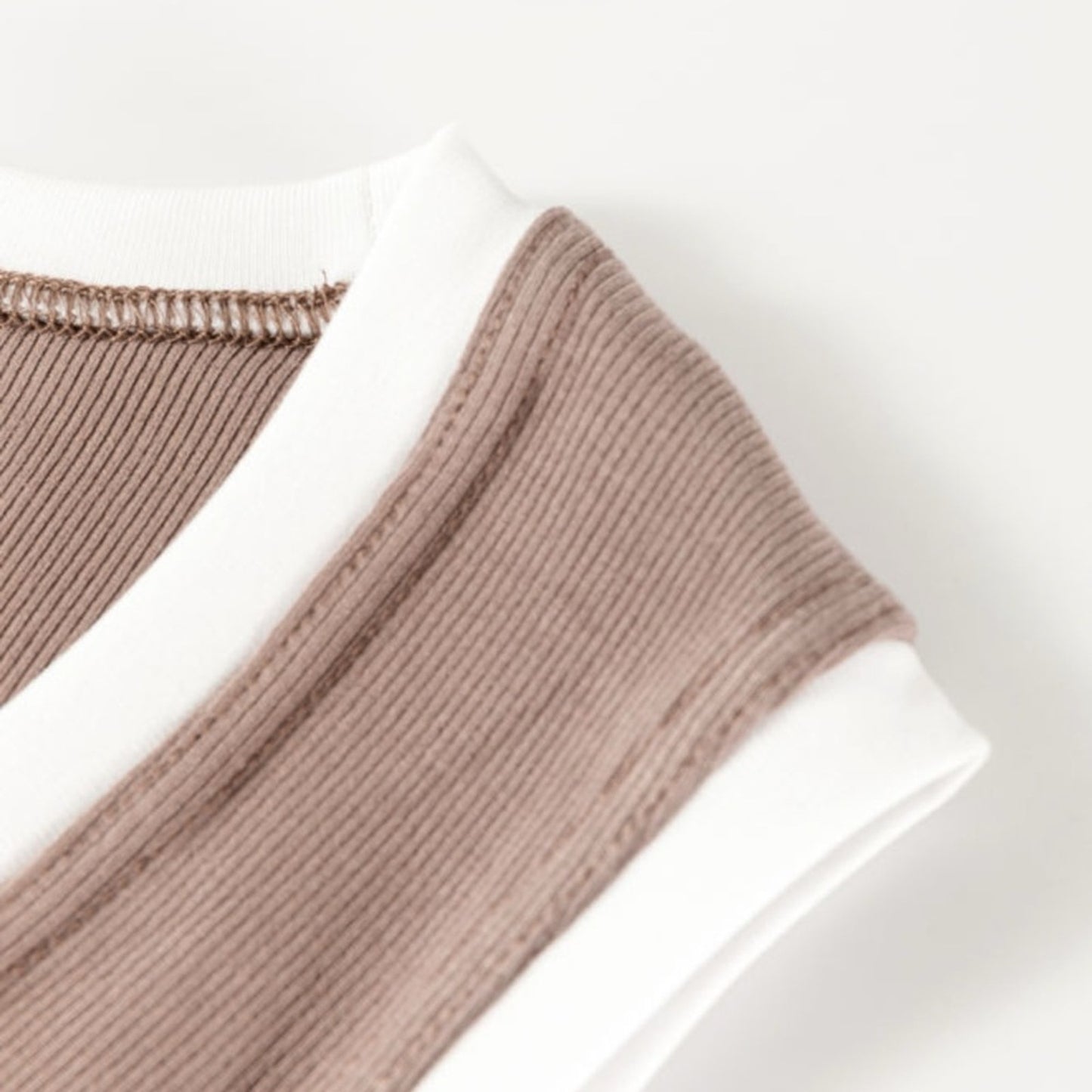 Kylie - Contrast Tan Tank Top