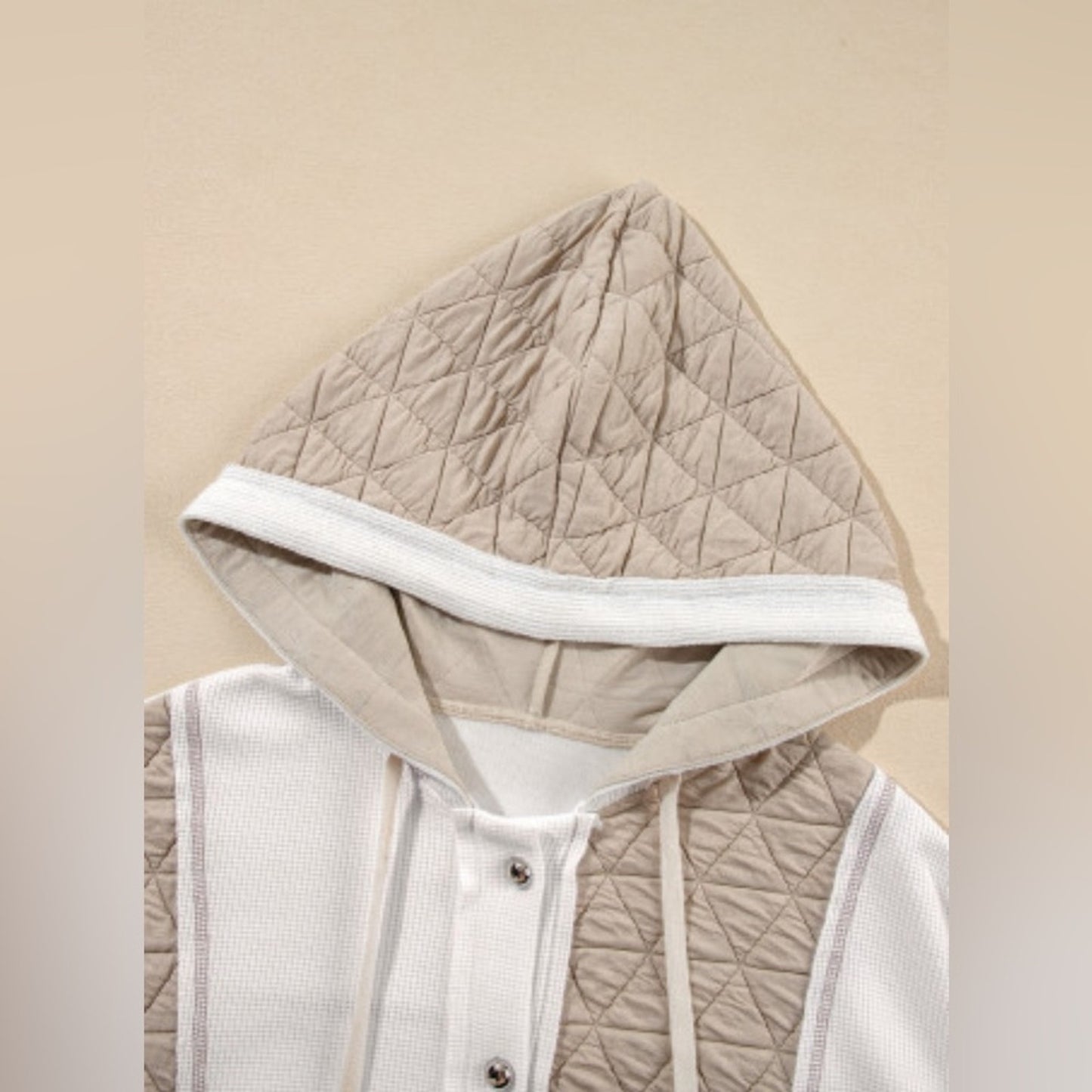 Bianca quilted patchwork hooded jacket