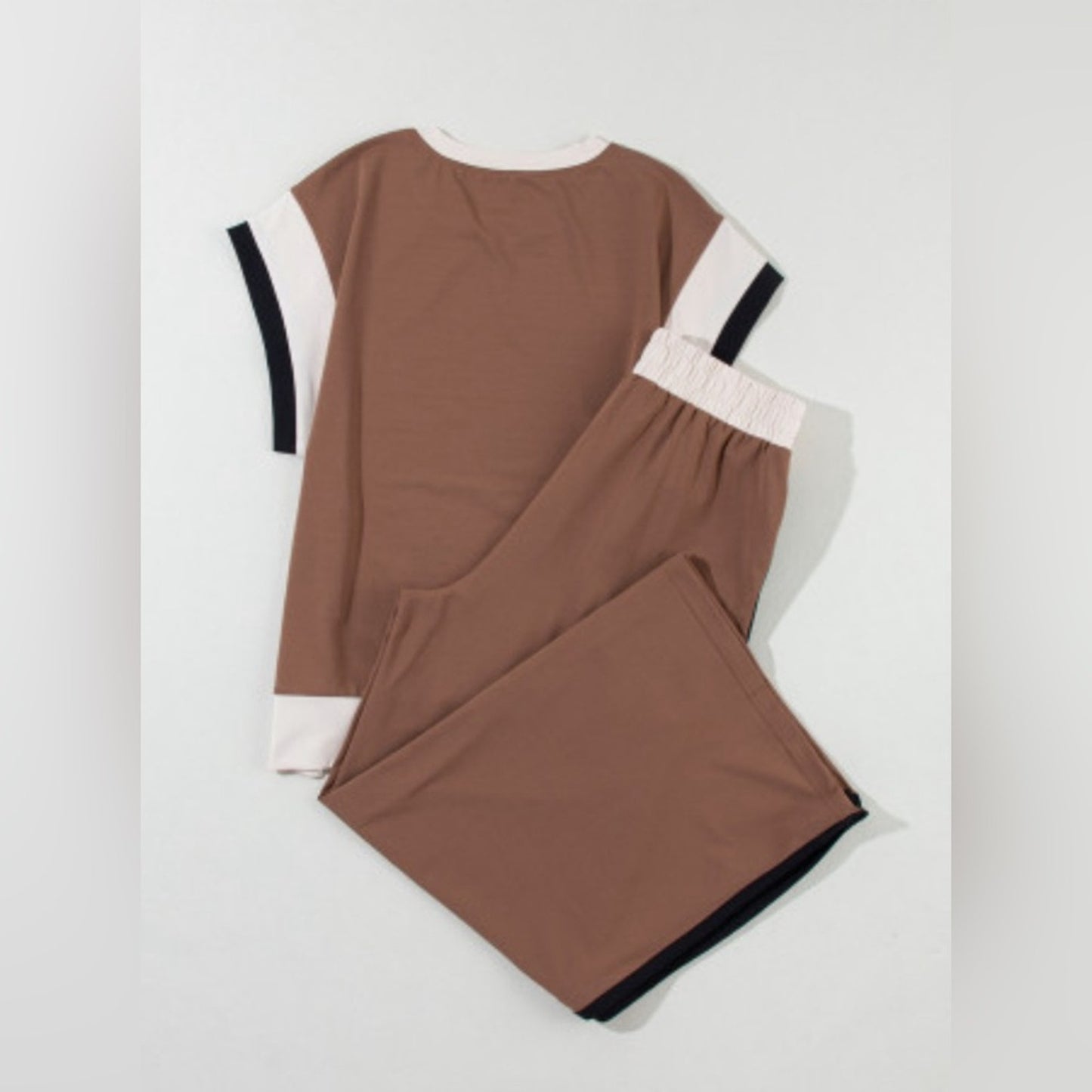 Willow colorblock two piece lounge pant set