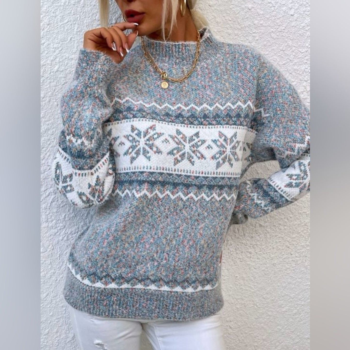 Graci snowflake pattern sweater