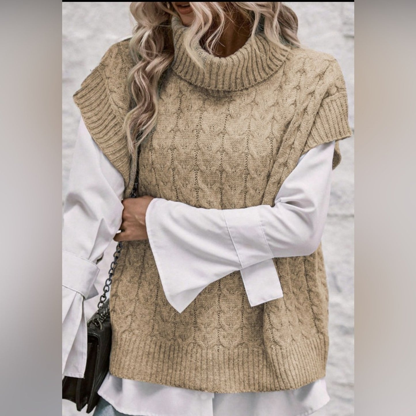 Abby cable knit turtleneck sweater
