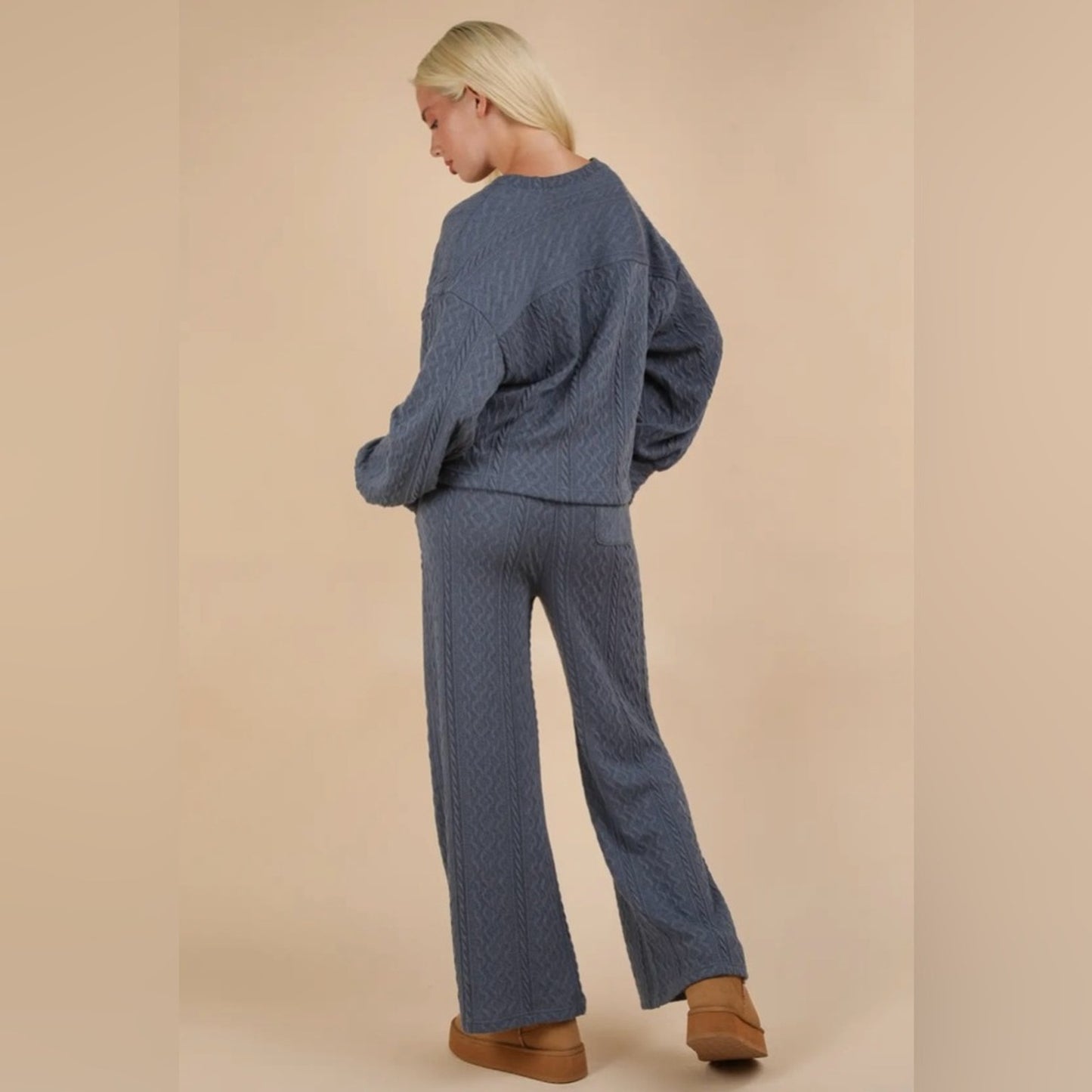 Carter cable knit lounge set
