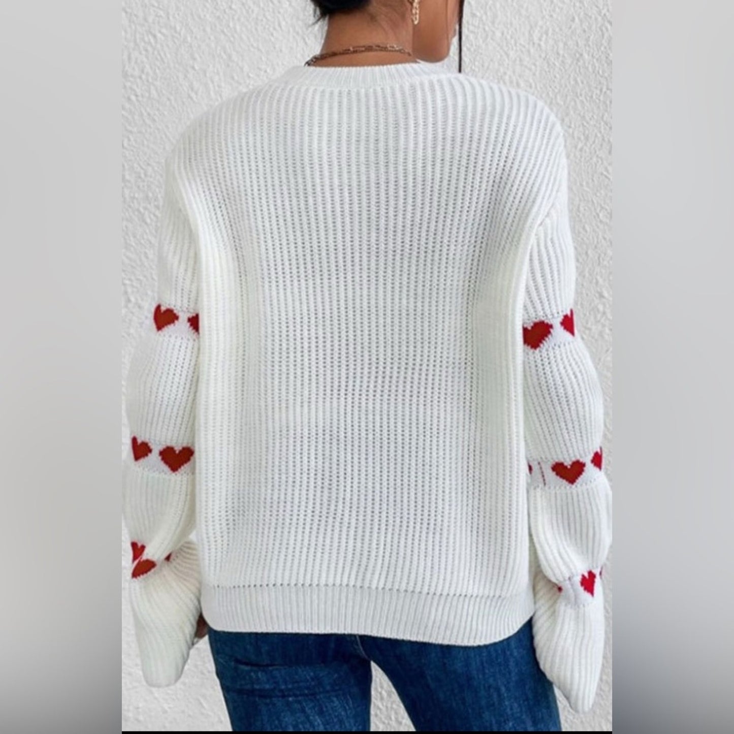 Hannah heart bell sleeve sweater