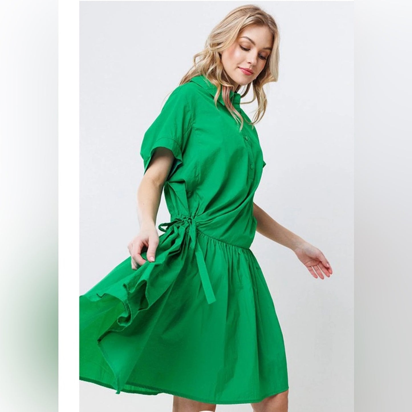 Kellie - short sleeve button up fit and flare dress