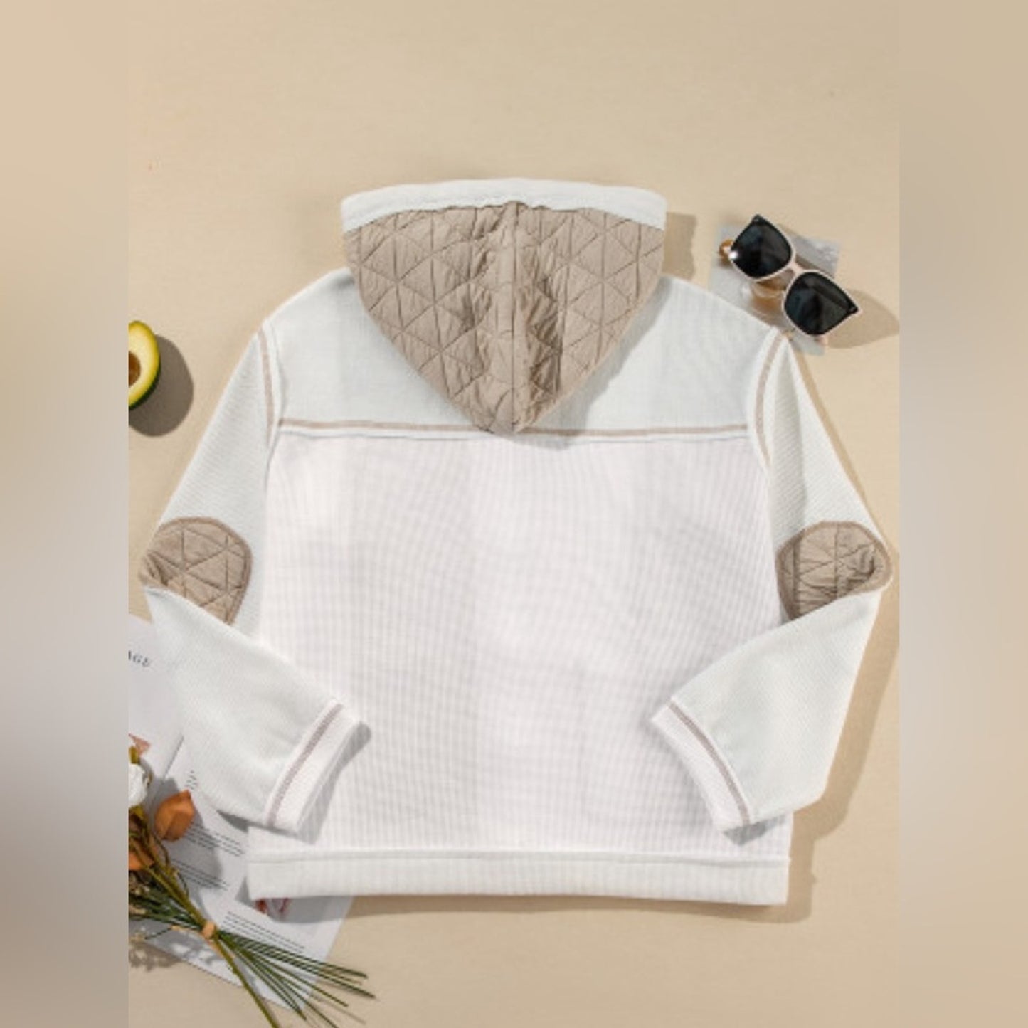 Bianca quilted patchwork hooded jacket
