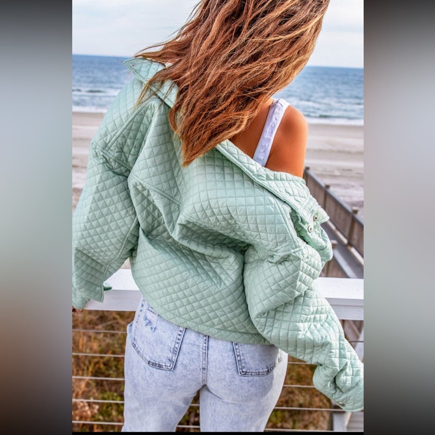 Rowyn quilted cropped jacket