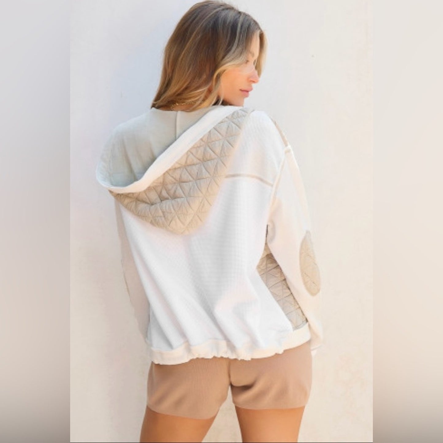 Bianca quilted patchwork hooded jacket