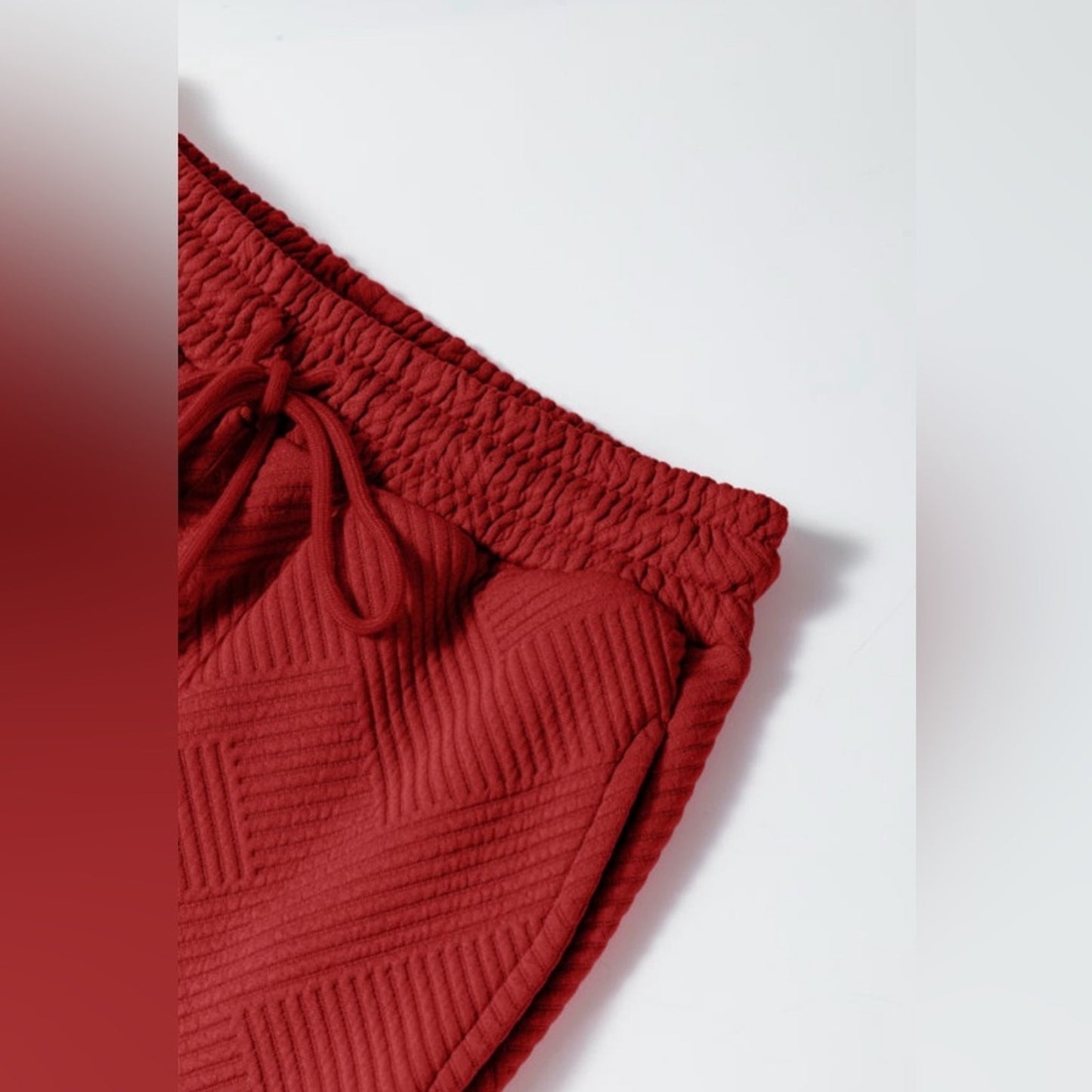Ruby textured two piece set