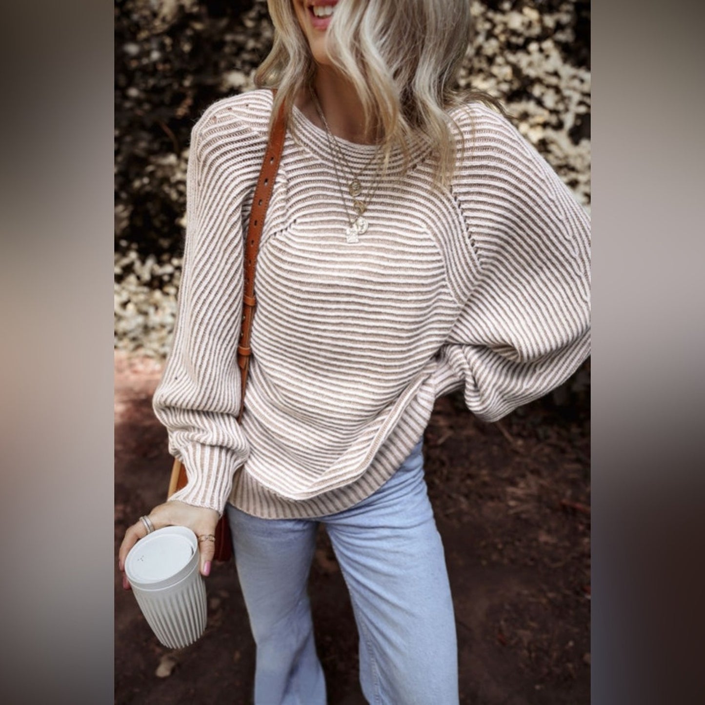 Camila - Striped Cream Sweater
