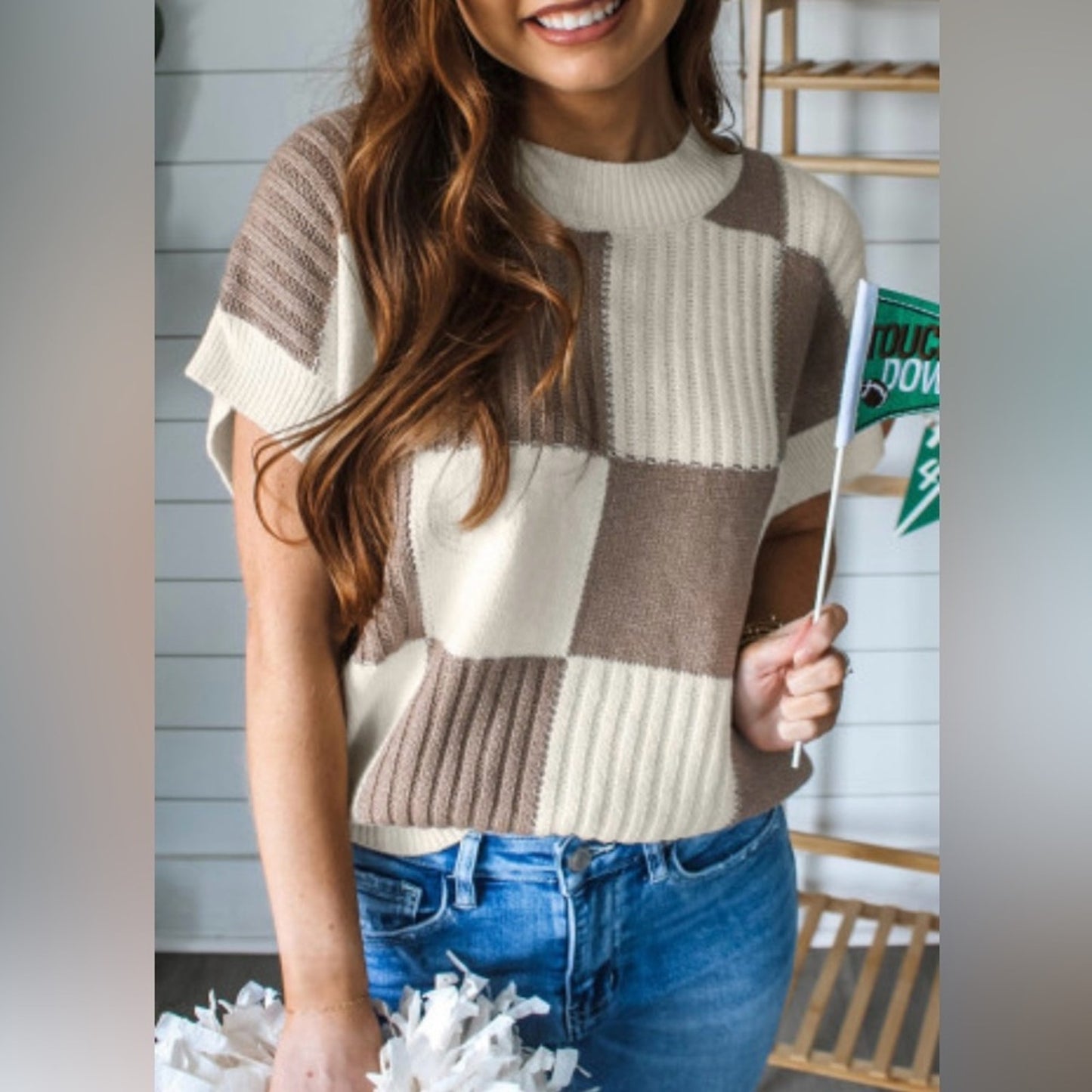 Marley colorblock crew neck sweater