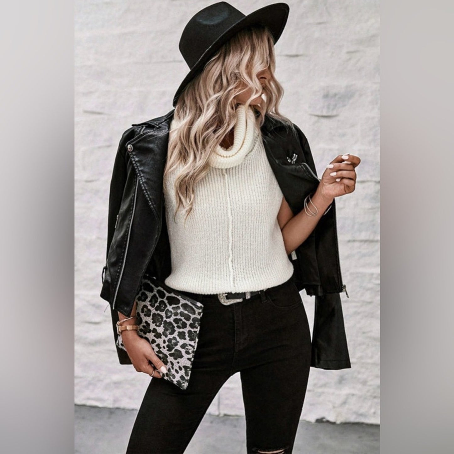 Jada cowl neck sweater vest