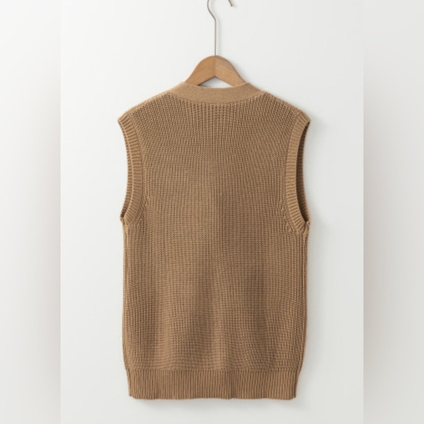 Sable button front sweater vest