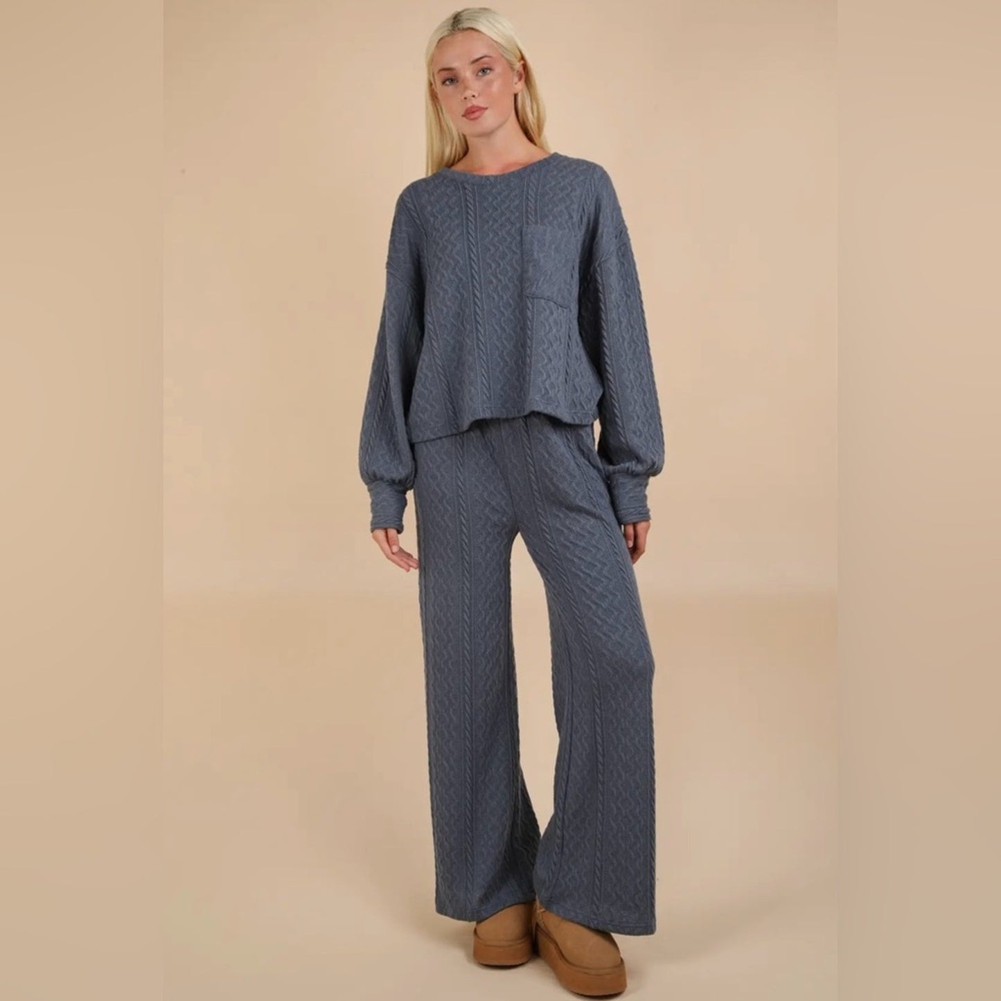 Carter cable knit lounge set