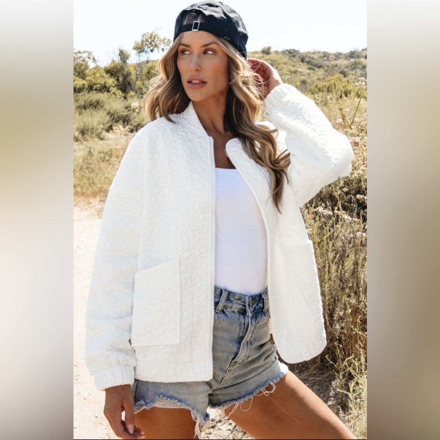 Corrine floral quilted jacket