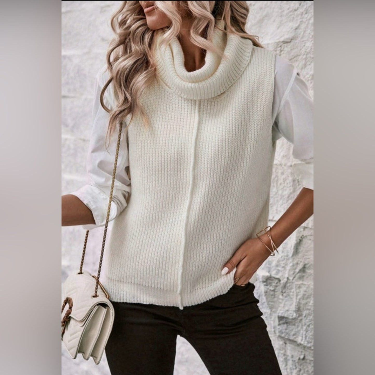 Jada cowl neck sweater vest