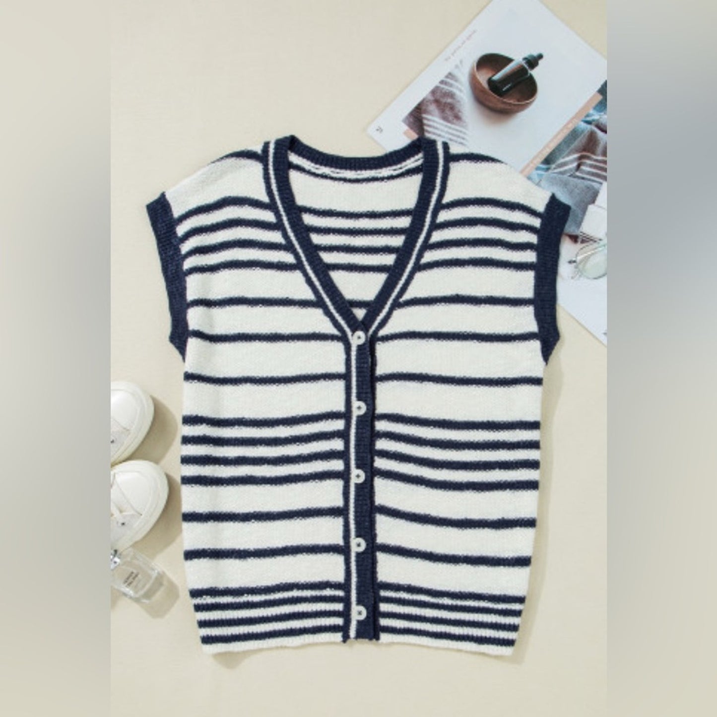 Blake buttoned v-neck sweater