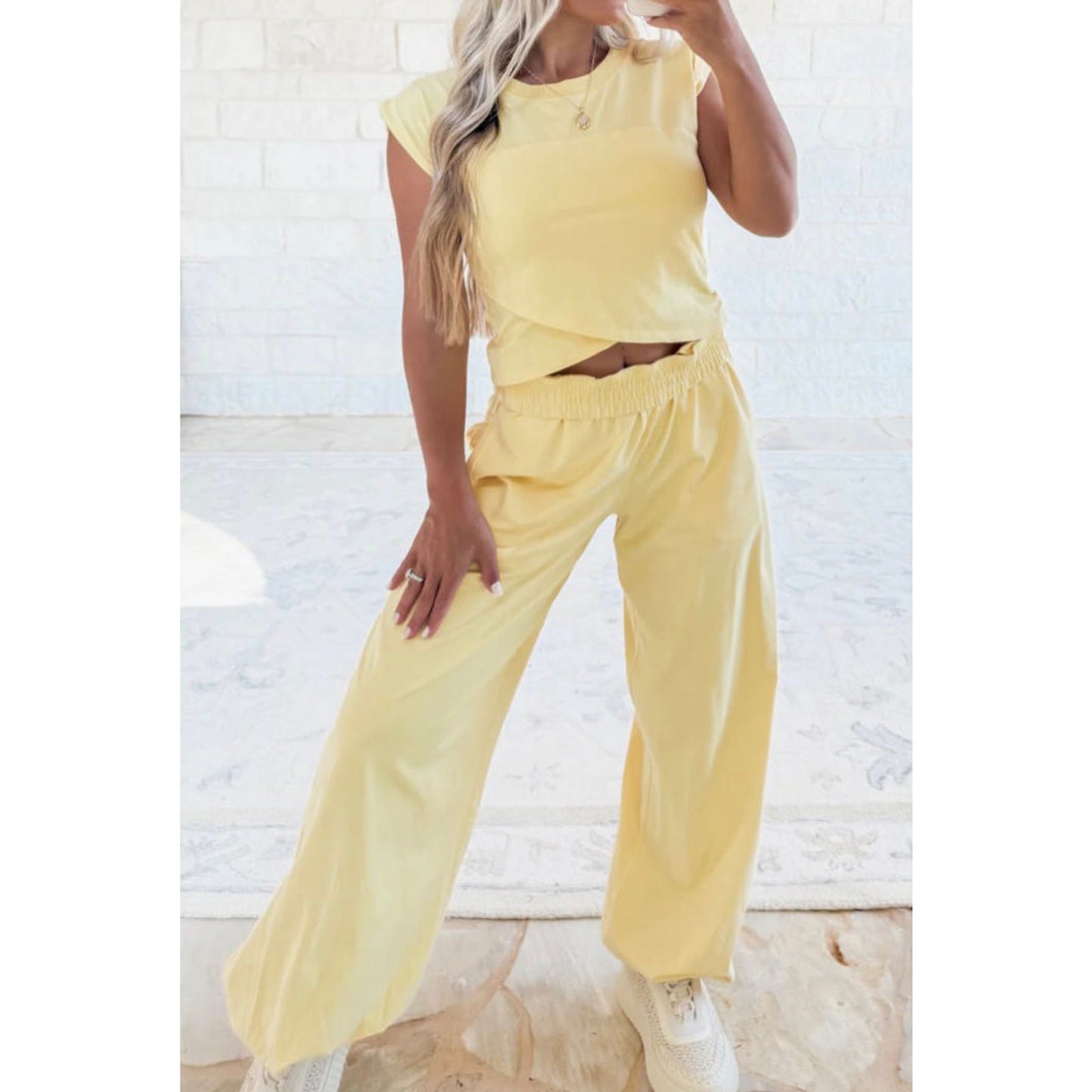 Demi - Butter Yellow Lounge Set