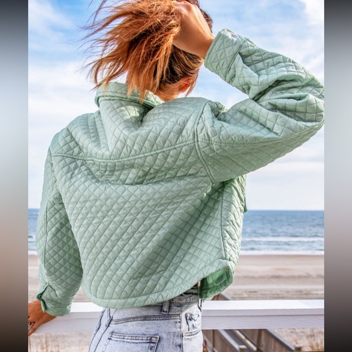Rowyn quilted cropped jacket