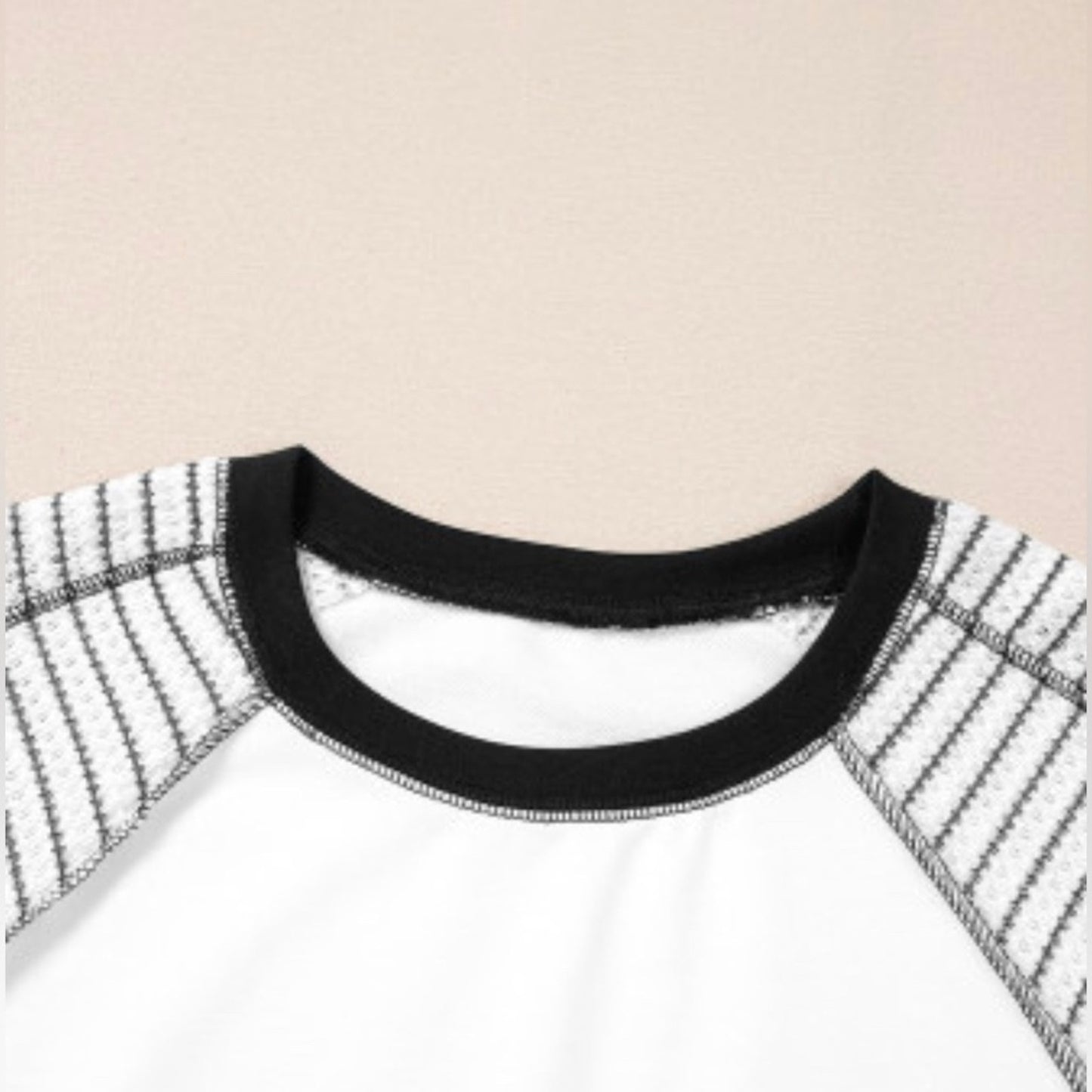 Kara striped bracelet sleeve raglan top