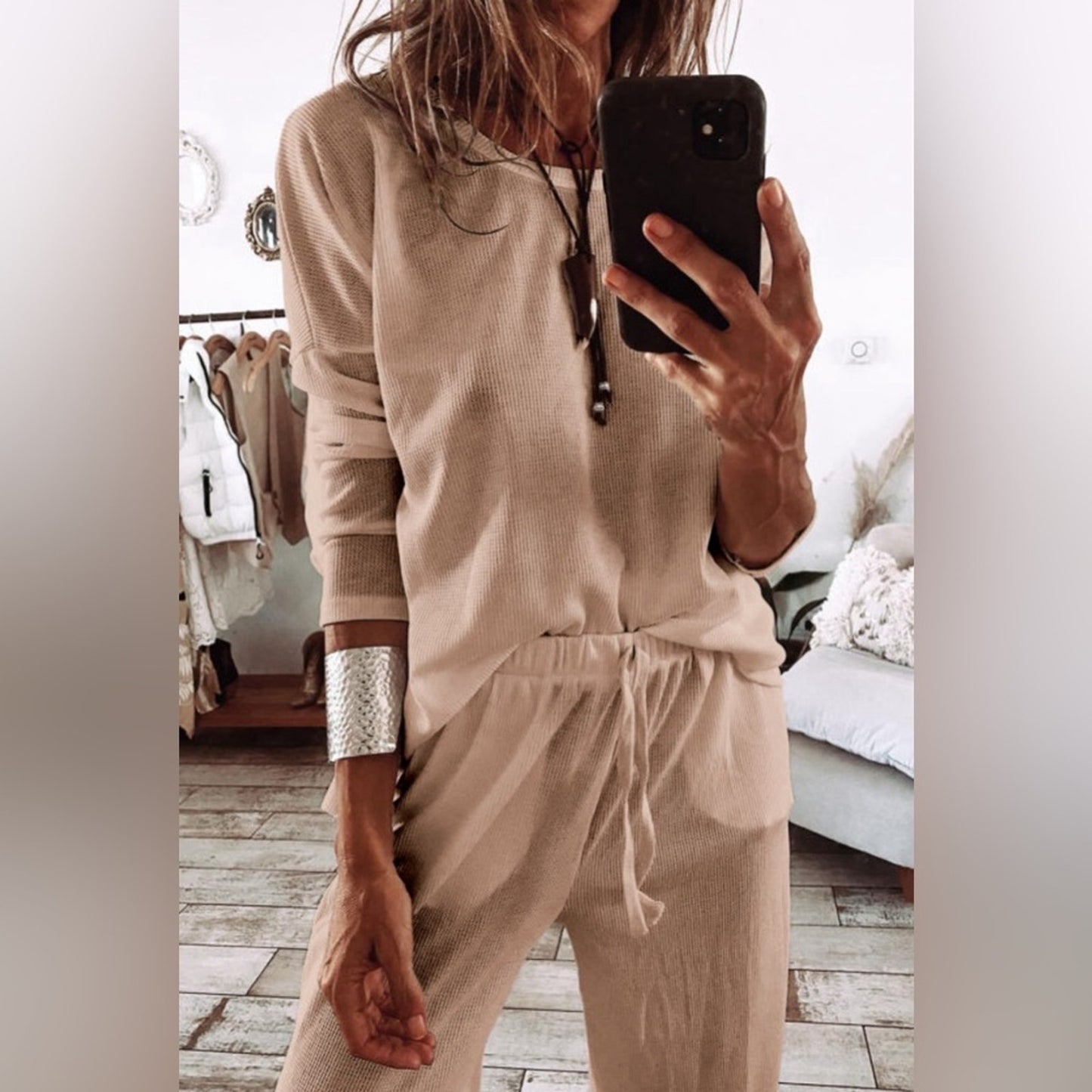 Juliette textured pant set