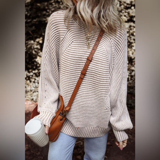 Camila - Striped Cream Sweater