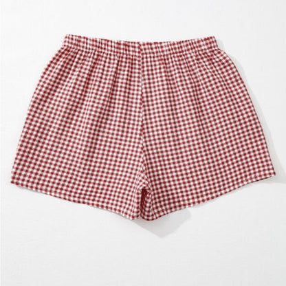 Gia - Red Plaid Gingham Women's Shorts
