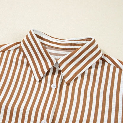 Brownell- Striped Button-Up Dress
