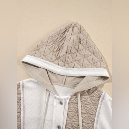 Bianca quilted patchwork hooded jacket