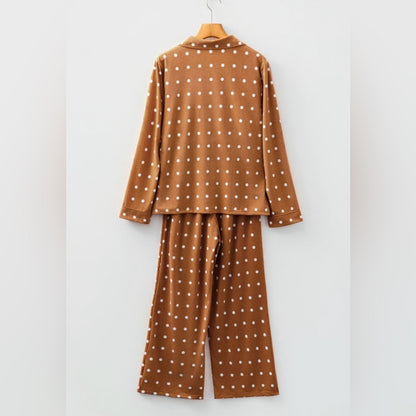 Autumn -Brown Polka Dot Pajamas