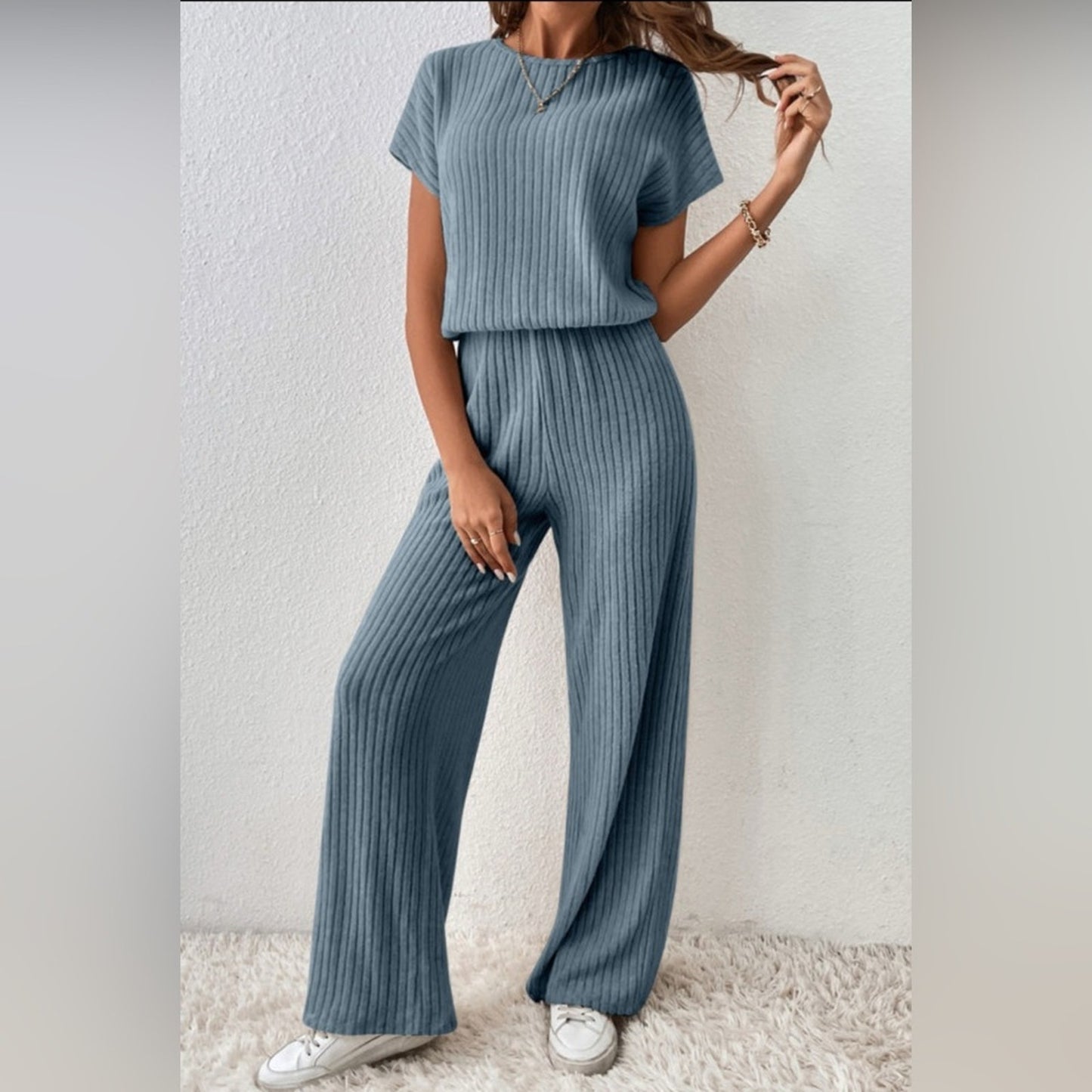 Posy - Comfy Ribbed Jumpsuit
