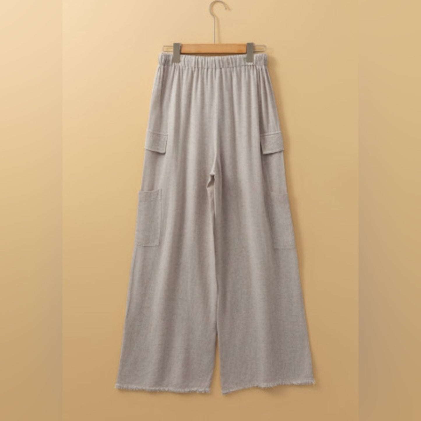 Maeve boho linen drawstring cargo pants