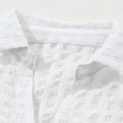 Bennett crinkled plaid textured shirt