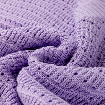 Lauren- Lavender Knit Sweater - Crew Neck