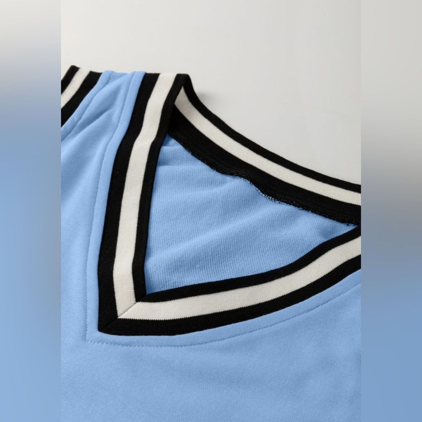 Eden- Sleeveless Blue V-Neck Dress