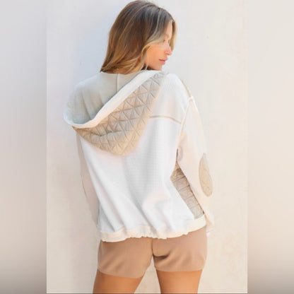 Bianca quilted patchwork hooded jacket