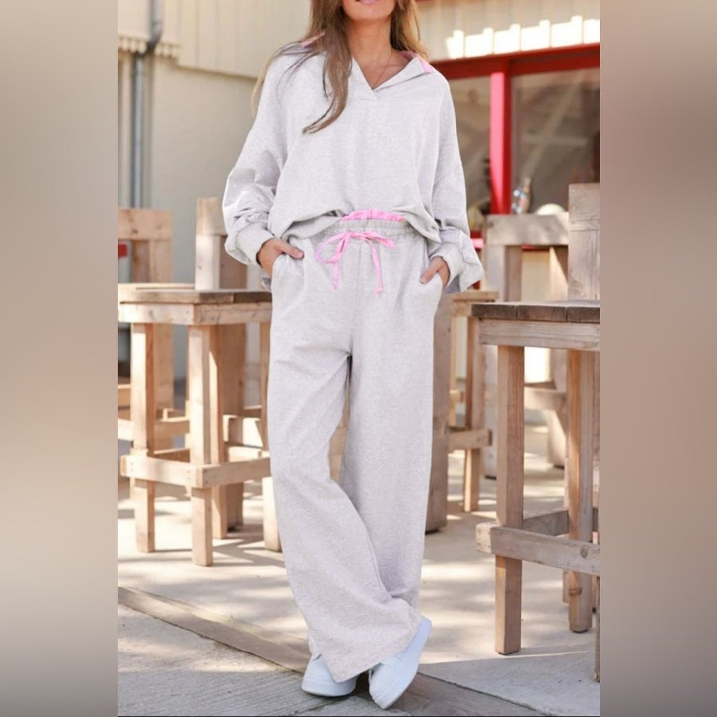Tina - Cozy Gray Lounge Set