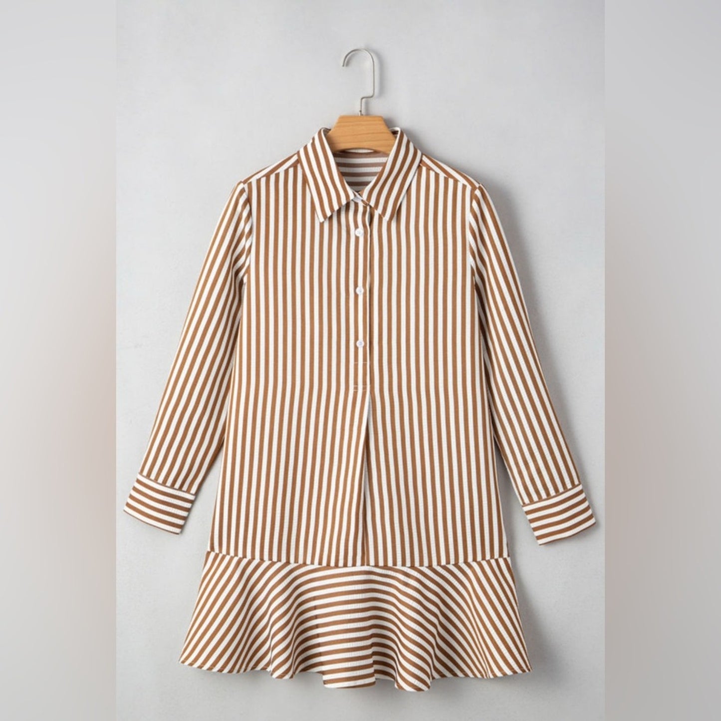 Brownell- Striped Button-Up Dress
