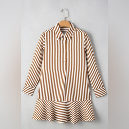 Brownell- Striped Button-Up Dress