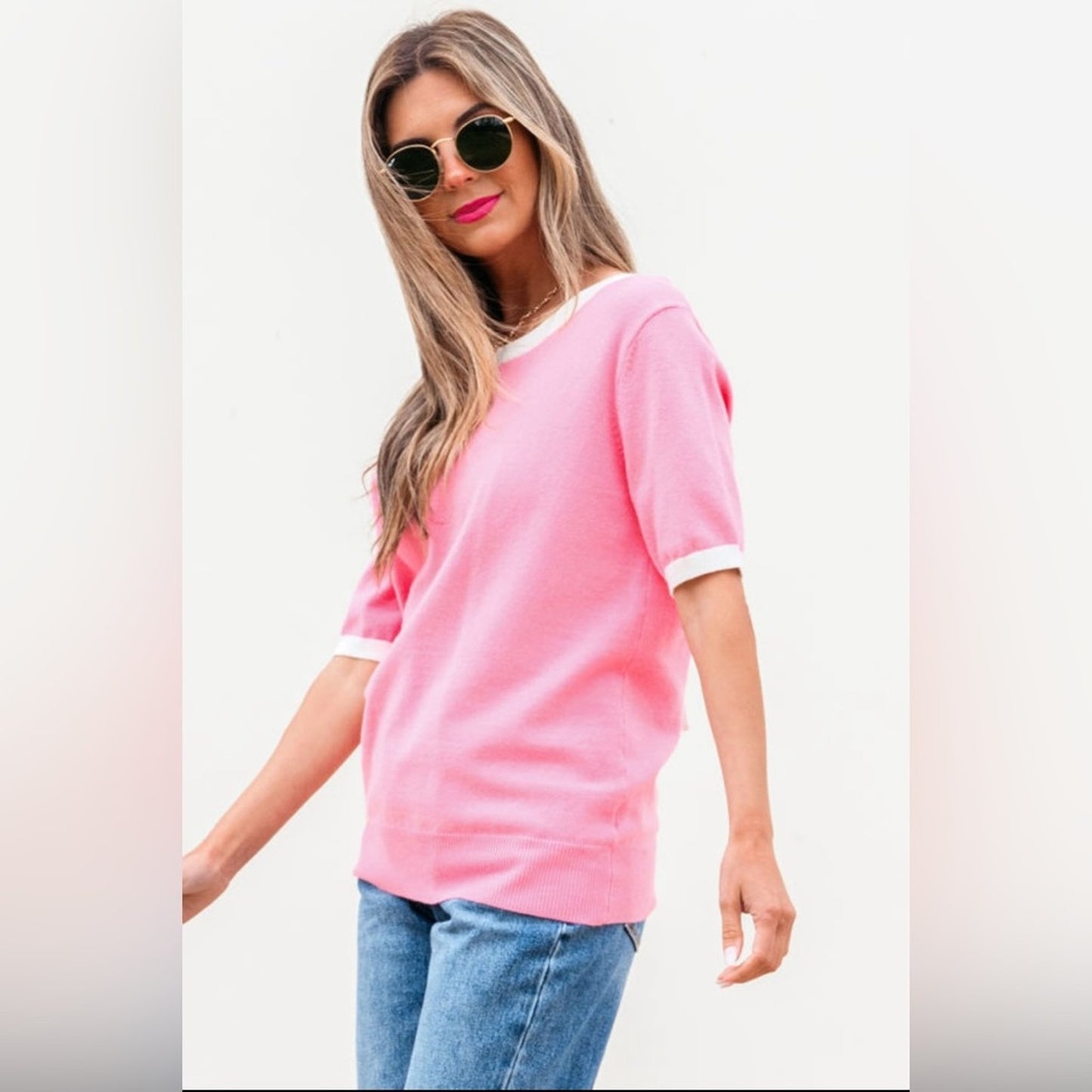 Kay- Colorblock Bow V-Shape Cut Back