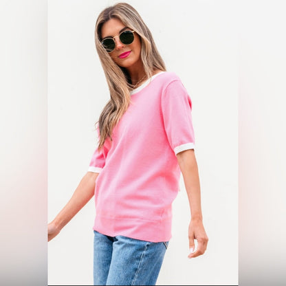 Kay- Colorblock Bow V-Shape Cut Back
