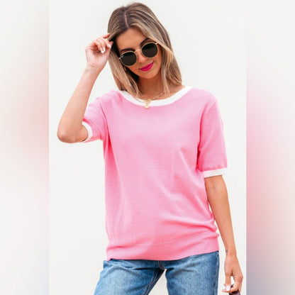 Kay- Colorblock Bow V-Shape Cut Back