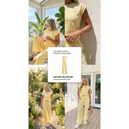 Demi - Butter Yellow Lounge Set